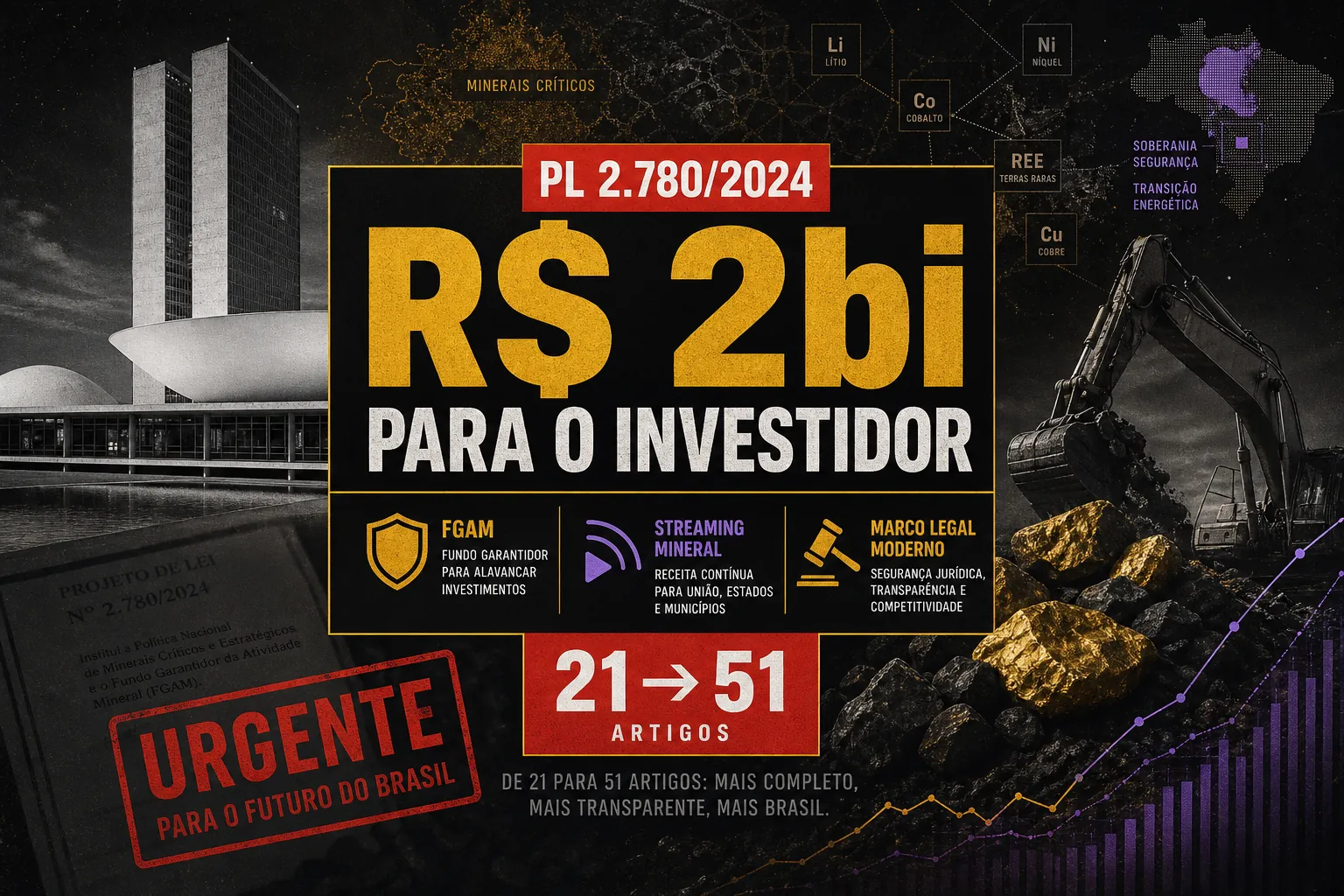 PL 2.780/2024 aguarda votação de urgência no Senado; especialista já defende suspensão de licenciamento de terras raras em Minas Gerais